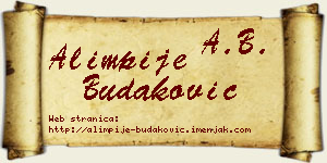 Alimpije Budaković vizit kartica